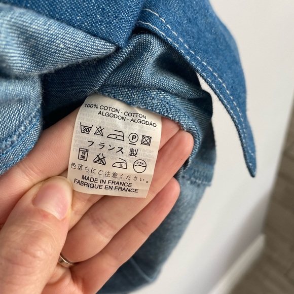 Alain Manoukian 100% cotton denim shirt size 40/M - Picture 6 of 12